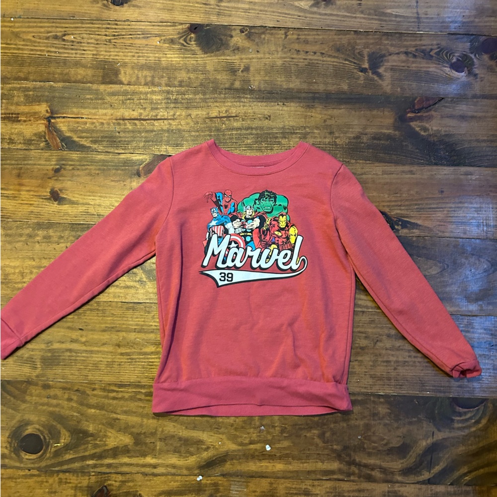 Marvel sweat shirt size youth medium I believe pinkish red MARVEL brand